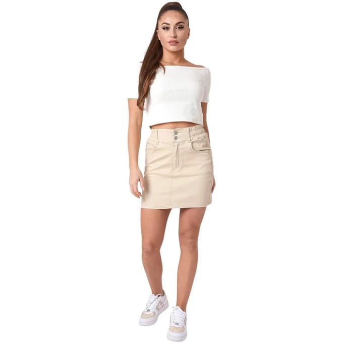 Korte basic denim rok voor dames Project X Paris