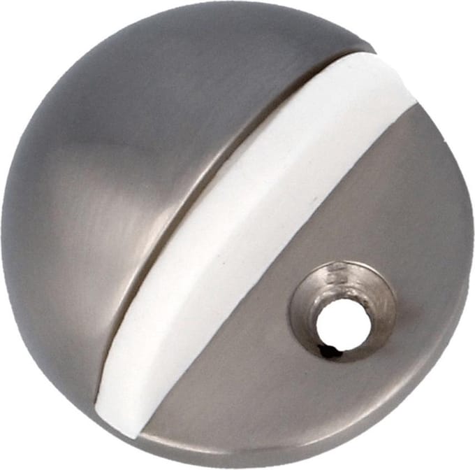 Deurstopper - nikkel/wit 45x25mm