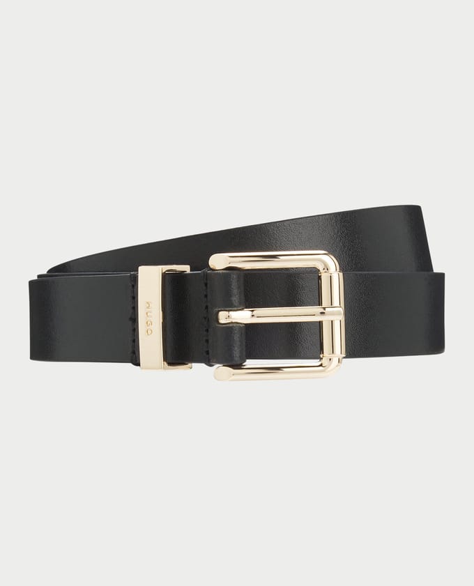 Riem van echt leer met logodetail model 'Palm-MLoop'