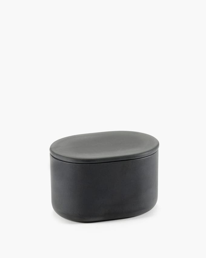Serax - Bertrand Lejoly - Cose - Ovaal potje met deksel L - Grijs - H 6,5cm