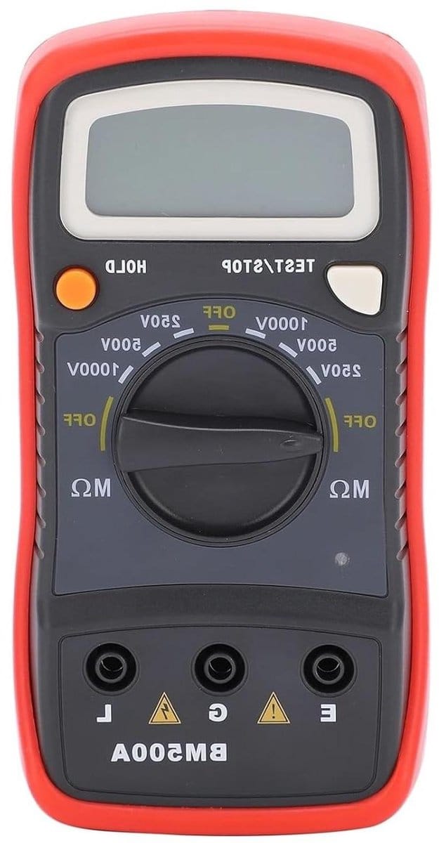 Isolatieweerstandsmeter - Megohmmeter Ohmmeter - Elektrisch Testen - Hoogspanning LCD - 1000V - Zwart