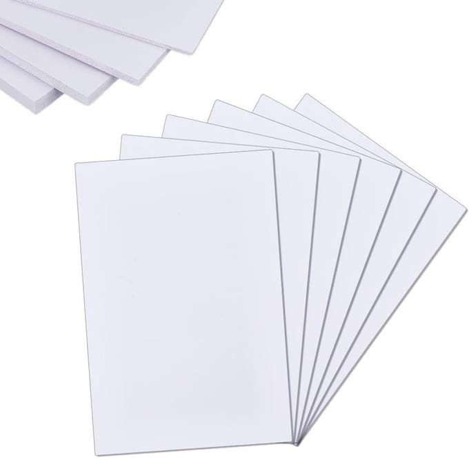 PVC Schuimplaten - Kunststof Platen - Hobby Projecten - Vier Verschillende Diktes - 30 x 20 cm - Wit