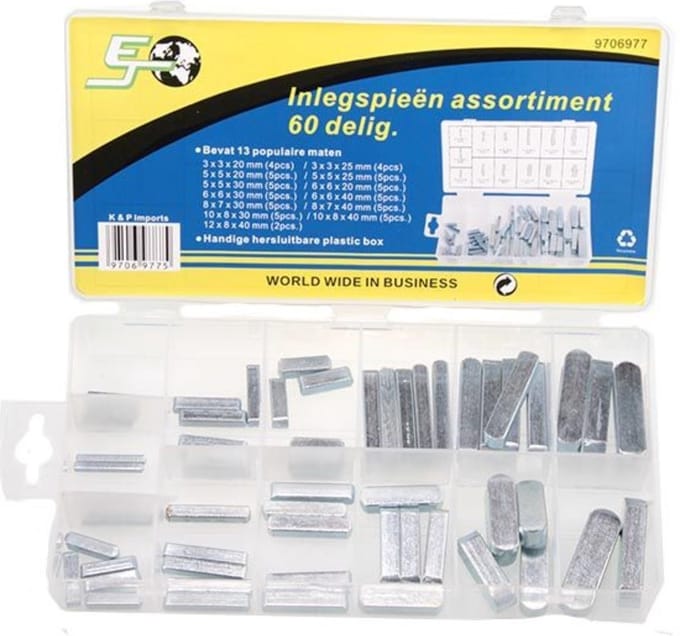 Inlegspieën assortimentsdoos 60-delig