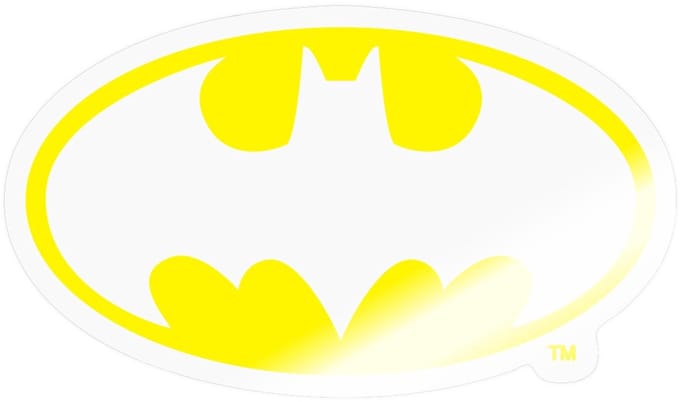 Batman Officieel Logo Sticker Maat S (max. 10 x 10cm)