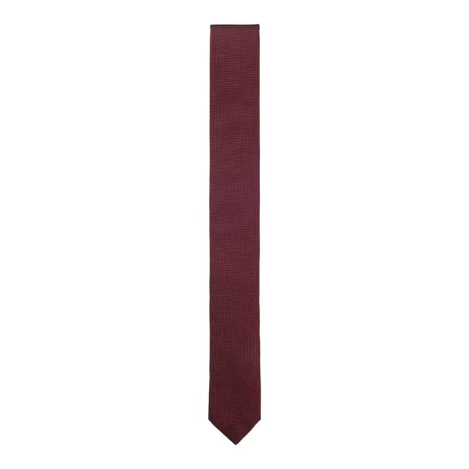 Boss Micro Grid Jacquard Stropdas (Rood)
