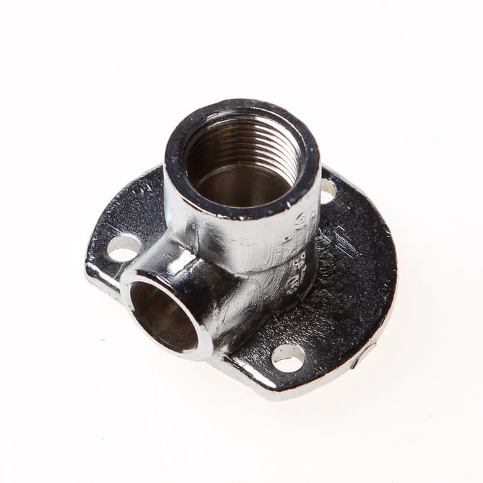 DPS Muurplaat laag binnendraads chroom 3/8" x 12mm