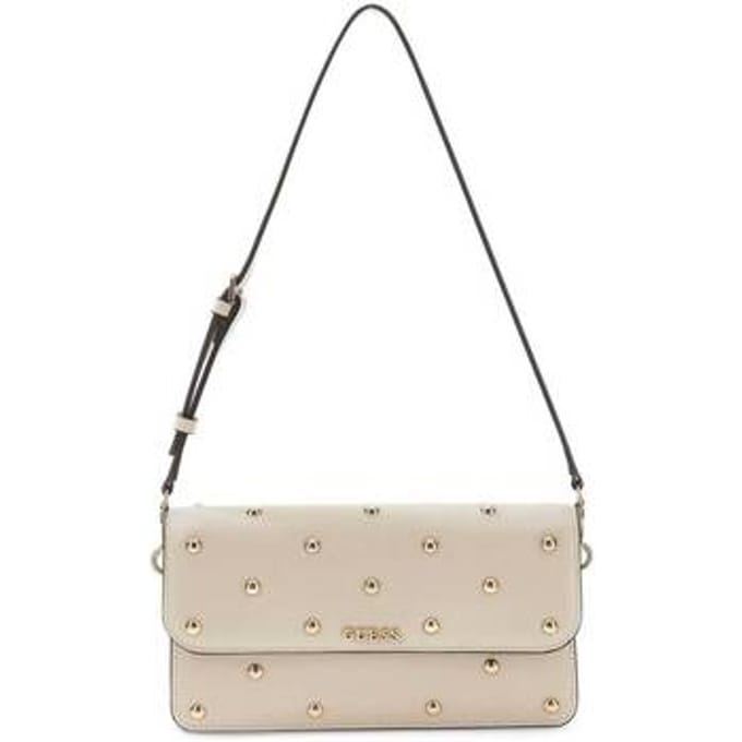 GUESS schoudertas Sadie Flap Shoulder Bag Light Taupe beige