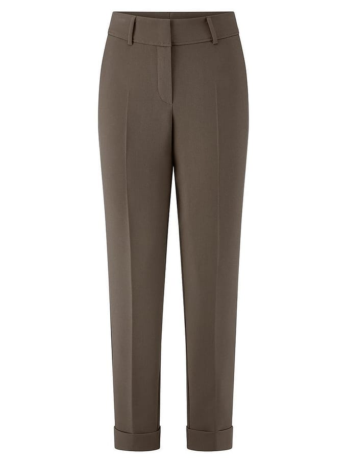 Enkellange broek persplooien Van Fadenmeister Berlin beige