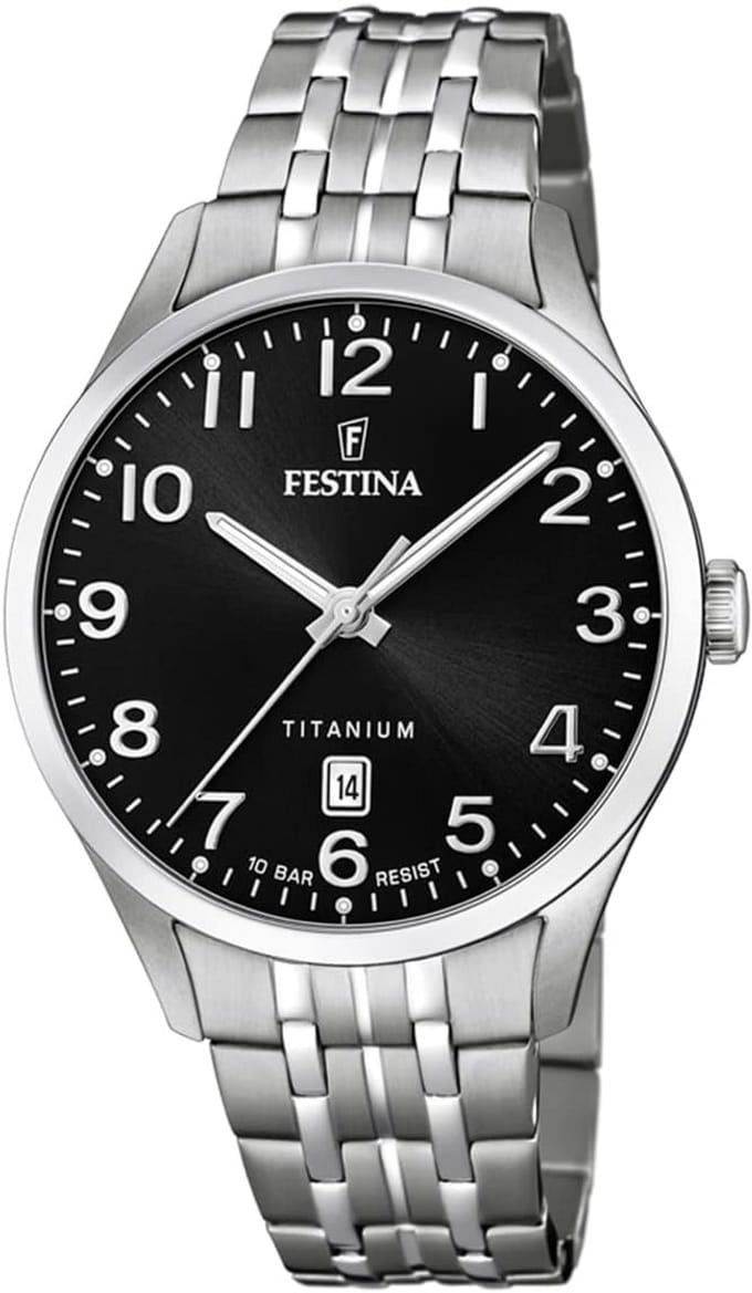 Heren Analoog Horloge Titanium Band Datumweergave Waterdicht