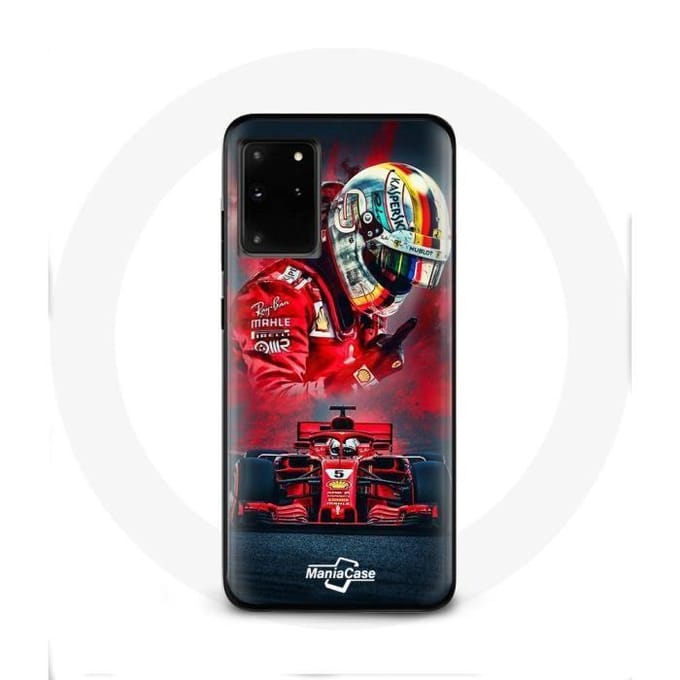 Case voor Samsung Galaxy S20 Ultra Formule 1 Sebastian Vettel F1 Driver Rood