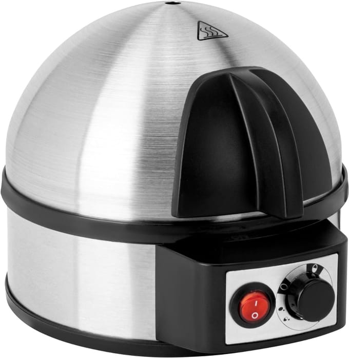 RONN® Eierkoker electrisch - Eierkoker - Eierkoker met timer - Zilver - 22cm x 16cm x 19cm