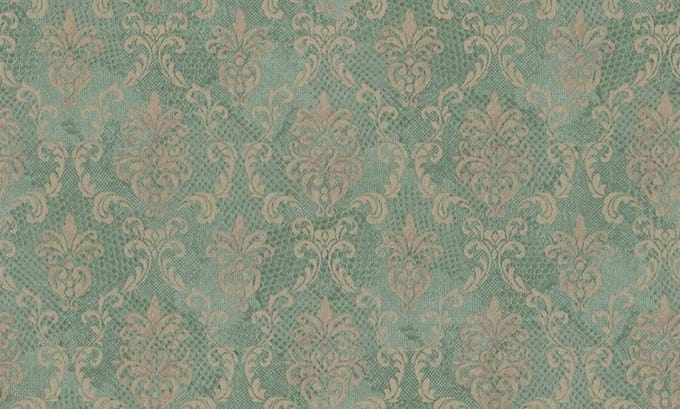 GROEN GOUD BAROK BEHANG VINTAGE MET RELIEF 954685