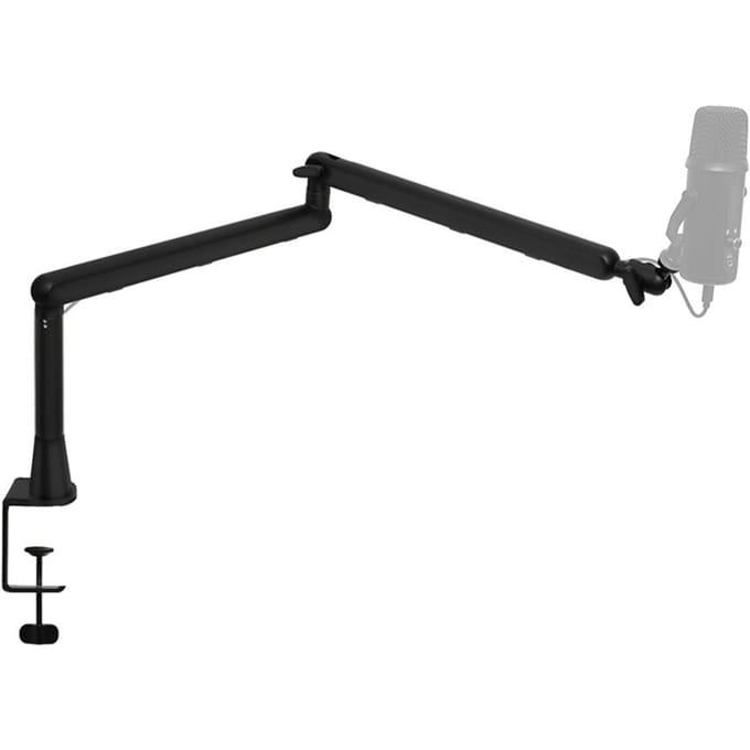 Microfoon Zwenkarm Laag Profiel Verstelbare Stick Microfoon Arm Standaard met Bureauklem Schroef zwart
