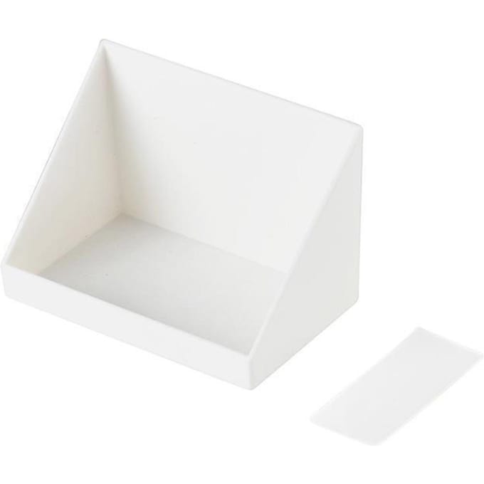 Boîte de Rangement Murale Oblique Polyvalente Style Minimaliste Grande Capacité Organisateur de Cosmétiques white