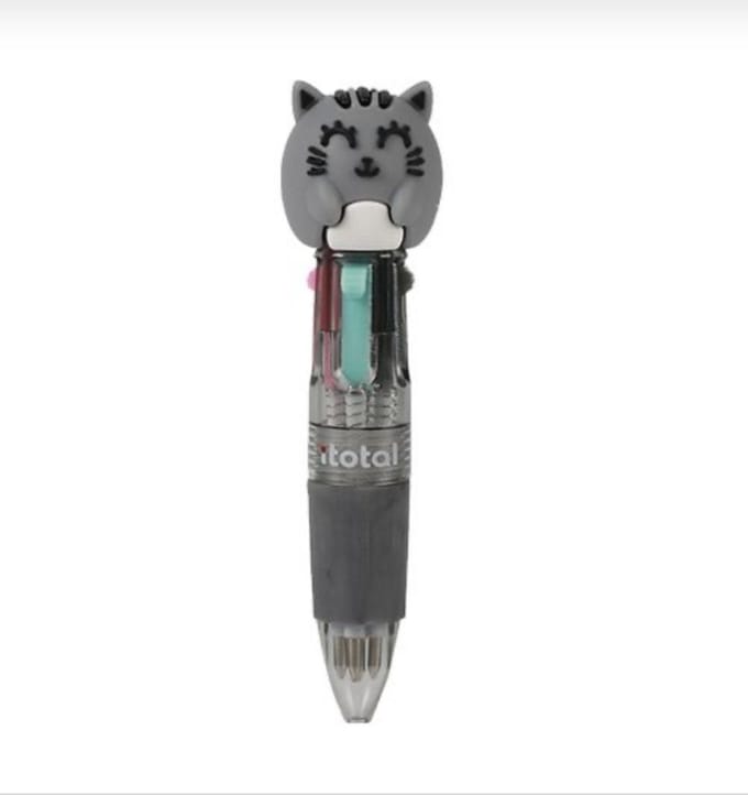 iTotal Pen Mini 4 Colors 4 in 1 GREY CAT 2.5x10cm 15gr