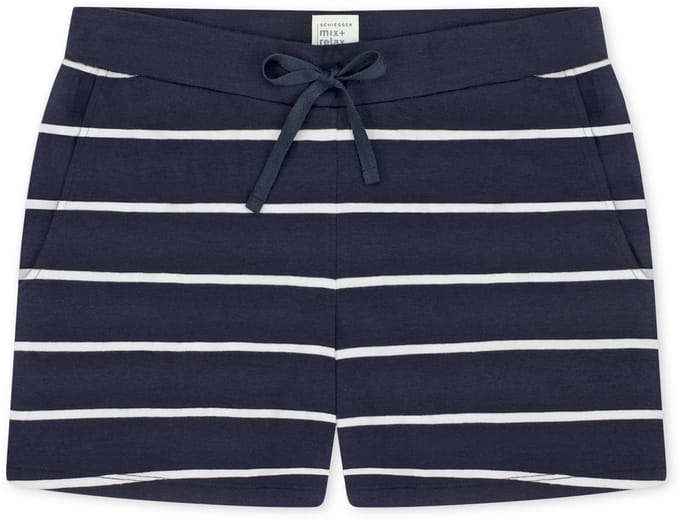 Korte broek met donkerblauwe gestreepte strepen - Mix+ Relax 48