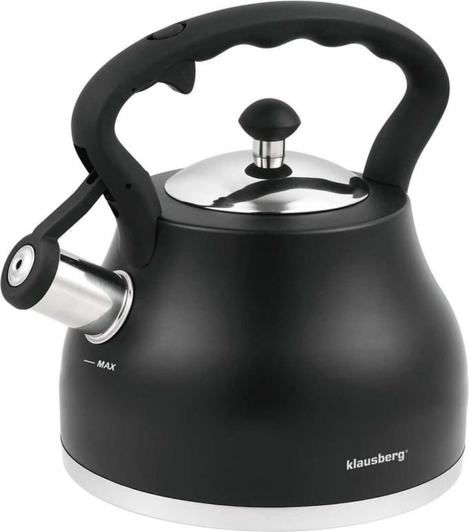 Klausberg 7448 - Fluitketel - zwart - 2.7 liter