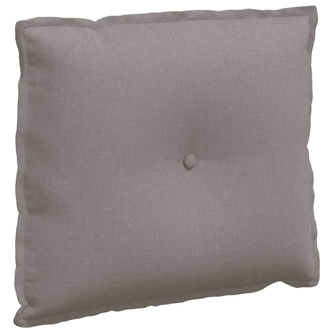 vidaXL - Rugkussen - Taupe - 60 - x - 50 - x - 19 - cm - Stof