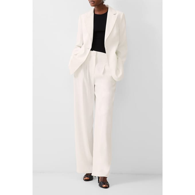 French Connection Harrie Suiting Single Breasted Porcelain Cream Größe: 18 | Blazer Outlet | Damen | Weiß