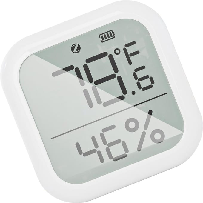 ZigBee Slimme Hygrometer Thermometer Binnentemperatuur- en Vochtigheidssensor met App-bediening Groot LCD-scherm Thuis wit