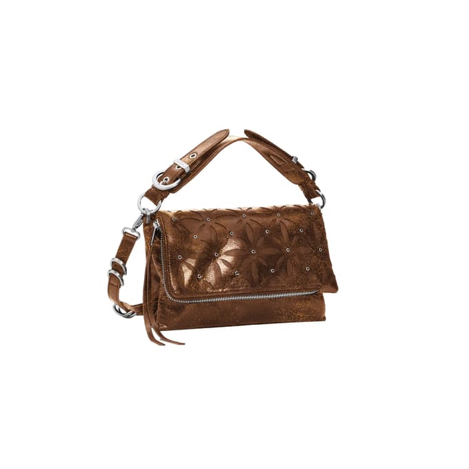 Desigual handtas schoudertas Coriolis Murano Shoulder Bag Leather West bruine