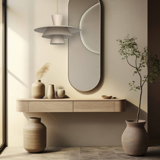 Luminex Hanglamp Plato, beige, metaal, Ø 38 cm, E27