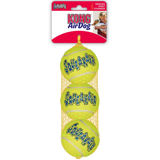 KONG Air squeaker – Tennisbal – Hondenspeeltjes – 3 stuks – M