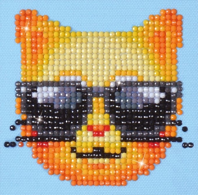 DIAMOND DOTZ Cool Kat - Diamond Painting - 797 Dotz - 10x10 cm