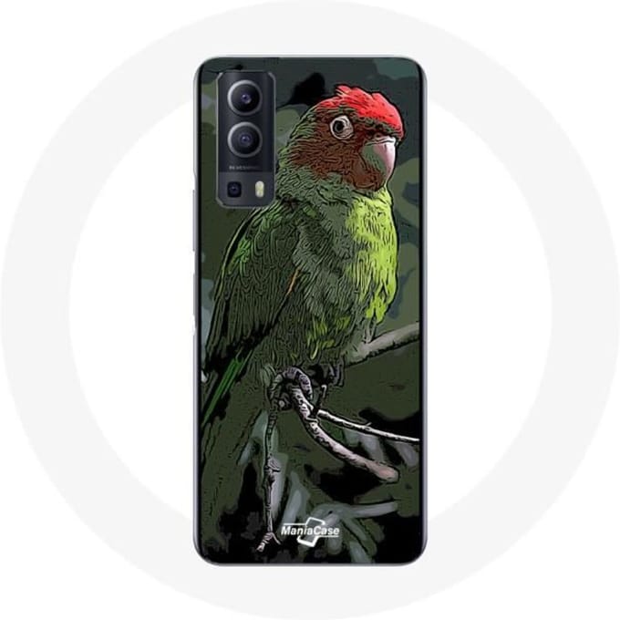 Vivo Y72 Pionus Parrot Case Rood Groen