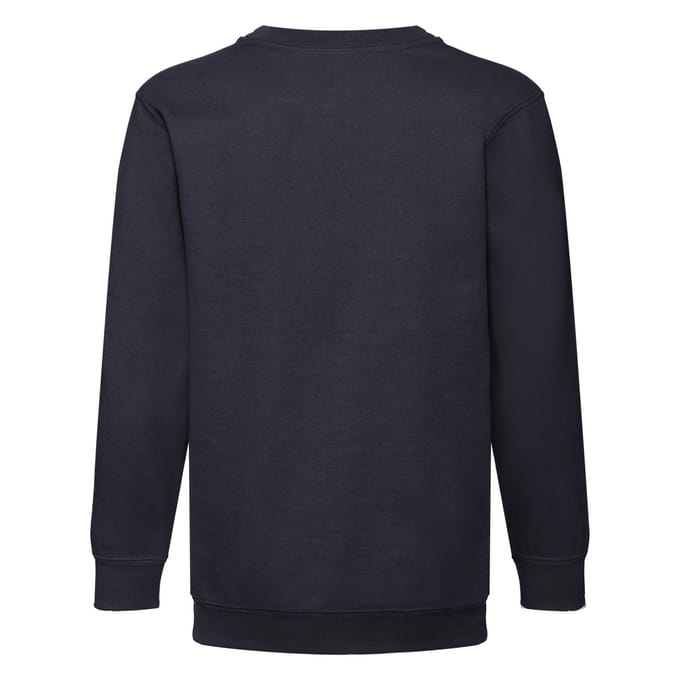 Fruit of the Loom Kinder/Kids Klassiek Sweatshirt met Inzet (Deep Navy)