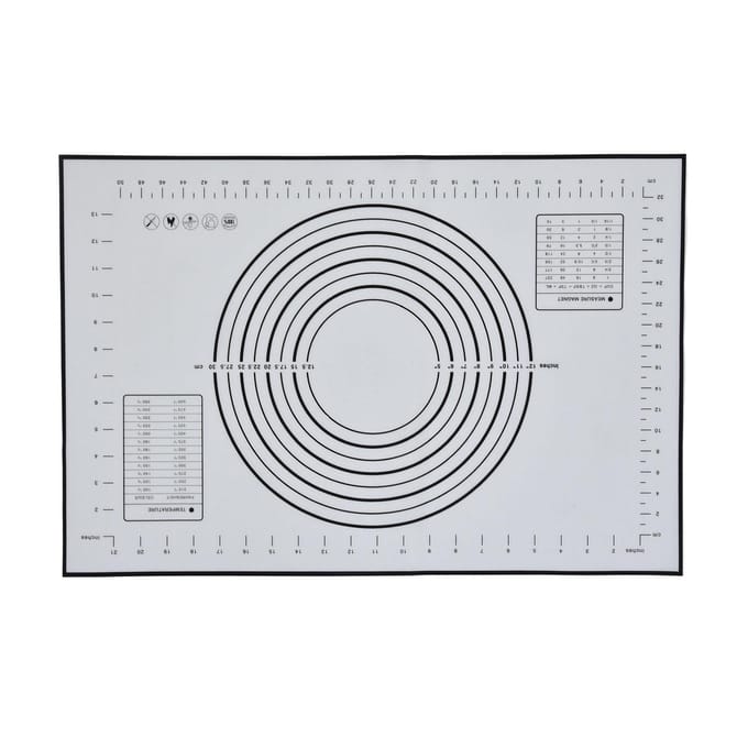 Siliconen Deegrolmat Glasvezel Kneedmat 24 X 16 Inch Grote Verdikte Oven Bakmat L white
