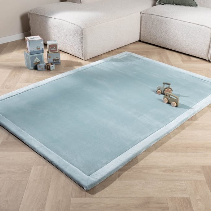 Little Olly Wasbare speelmat - Jip Blauw - 50x80cm