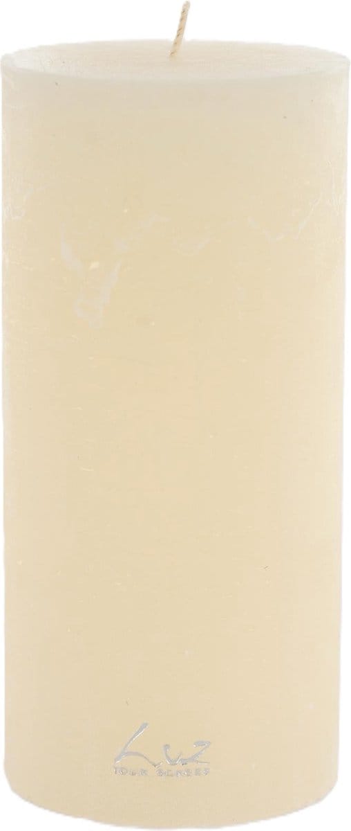 Rasteli Luz Your Kaars Cilinder Wit-Asperge Wit D 9 cm H 19 cm