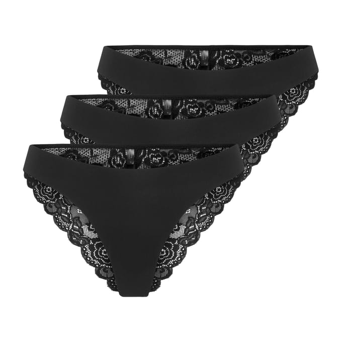 ONLY - ONLCHLOE LACE BRAZIL 3-PACK NOOS ACC Dames Onderbroek