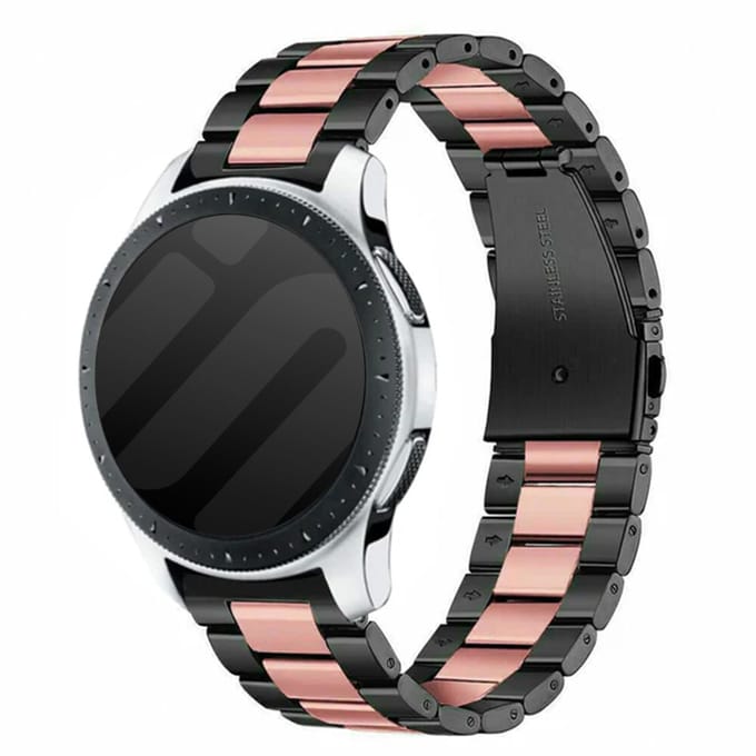Huawei Watch GT 5 - 46mm stalen band (zwart/roze)