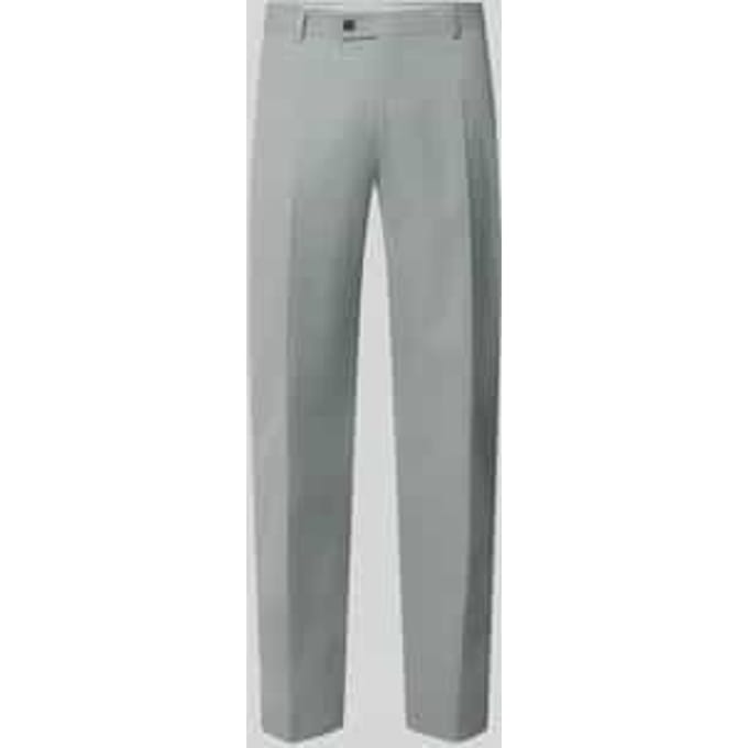 straight fit broek van scheerwolmix