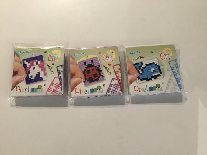 SET 3 PIXELHOBBY MEDAILLONS EENHOORN-LIEVERHEERSBEEST-VIS