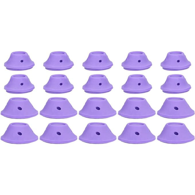 20 Stuks Haarrollers Siliconen Haarstyling Golfvormer Paddestoelvormige Haarkrullers Set Thuis voor Vrouwen purple