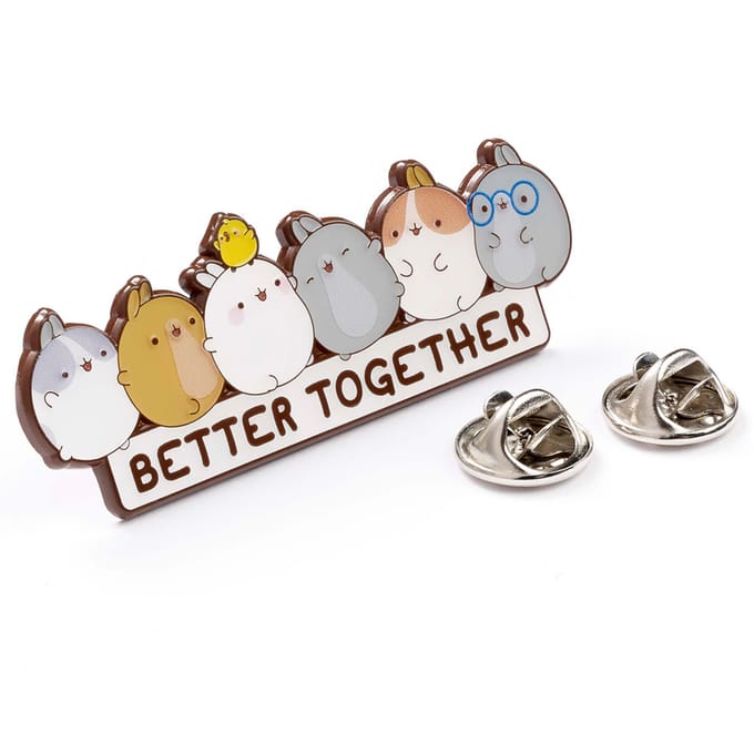 Molang Better Together Unisex Speld - zilverkleurig - Standard