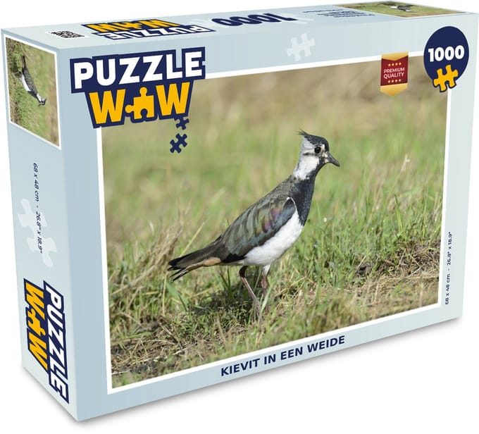 Puzzel Kievit in een weide - Legpuzzel - Puzzel 1000 stukjes volwassenen