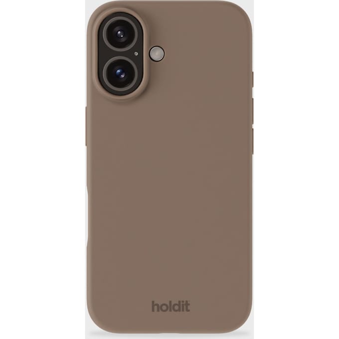 Holdit Silicone Case geschikt voor Apple iPhone 16 - Mocha Brown