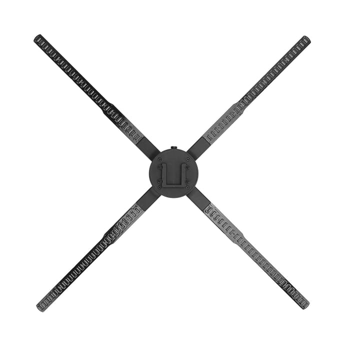Ventilateur Hologramme 3D 26 Pouces 2000x1536 Télécommande Projection d'Écran Sans Fil 768 LED Hologramme 3D UK Plug