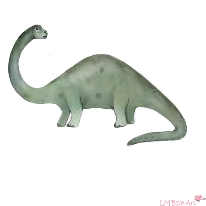 Dinosaurus muursticker Brontosaurus | Grote dinosaurus muursticker 100x67cm