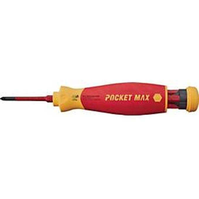 WIHA VDE magazijnbithouder 45296, 4-delig, sleuf/PH/PZD, IEC 60900 gecertificeerd, draaibare kap