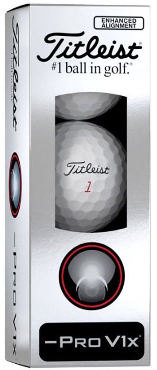 Titleist ProV1X Left Dash Align Golfballen Sleeve