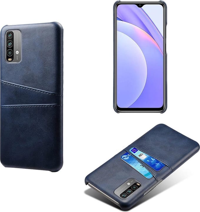 Backcover met Opbergvakjes + PMMA Screenprotector voor Xiaomi Redmi 9T _ Blauw