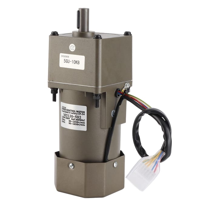 Instelbare Snelheid Omkeerbare Tandwielmotor met Reductiekast Controller Beugel(Reductieverhouding 10K)