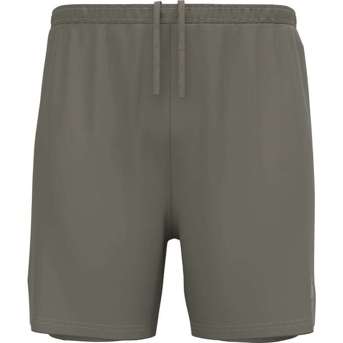 Odlo Essential 6in 2in1 Hardloopshorts Heren-kaki