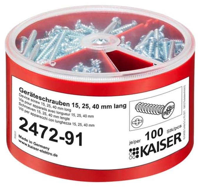 Gereedschapsschroefdoos 100 stuks, Ø 3,2 x 15/25/40 mm, Combi-aandrijving