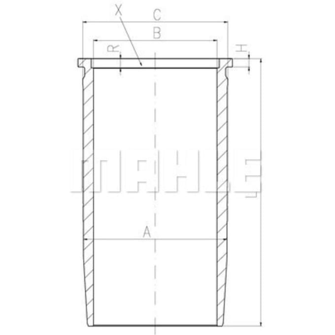 Voering, cilinderkop MAHLE 227 LW 00113 001